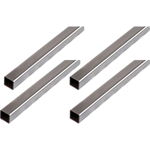 Alberts 4 X Tubo Quadro, Acciaio Grezzo, 12 X 12 X 1 Mm, Lunghezza 2 M-image