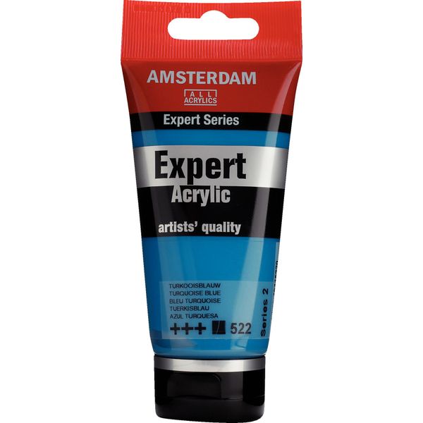 Amsterdam Serie Expert Tubo Di Colore Acrilico 75 Ml Blu Turchese 522-image