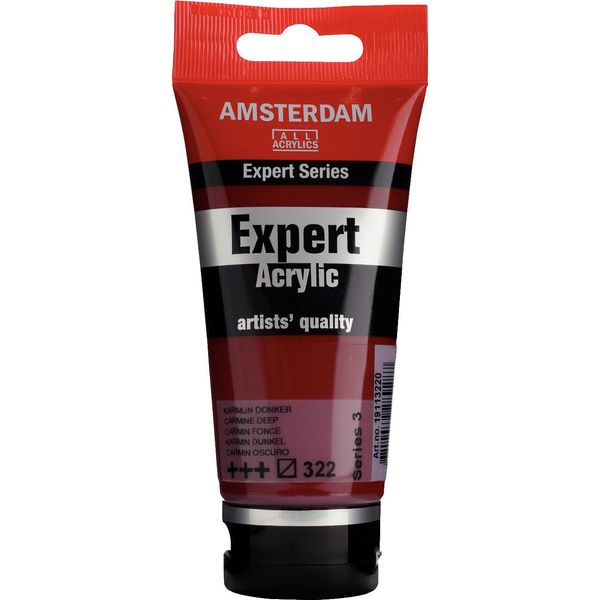 Amsterdam Serie Expert Vernice Acrilica In Tubetto 75 Ml Carmine Scuro 322-image