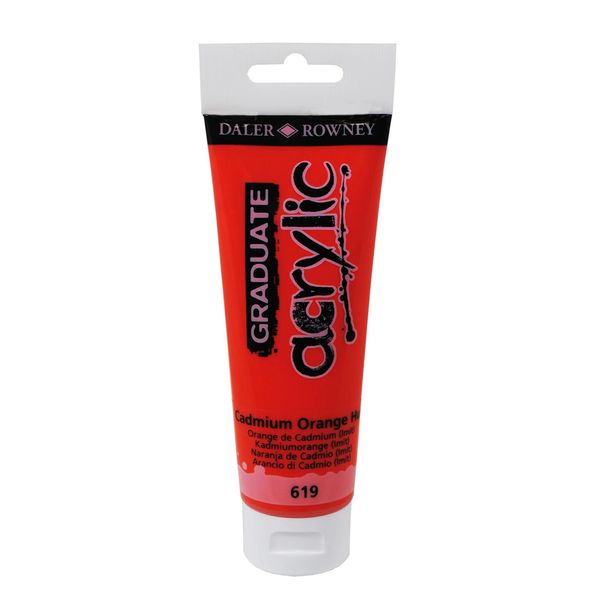Daler Rowney Vernice Acrilica Laureata Tinta Arancione Cadmio 120 Ml 1 Pz-image