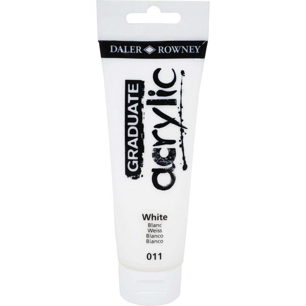 Daler Rowney Graduate Colore Acrilico, 120 Ml, Bianco-image