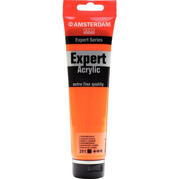 Amsterdam Serie Expert Tubo Di Colore Acrilico 150 Ml Arancio Cadmio 211-image