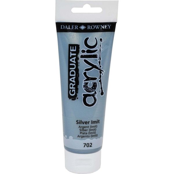 Daler Rowney Graduate Acrylfarbe, 120 Ml, Silber-image