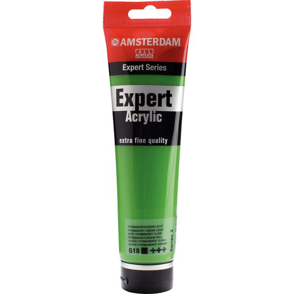 Amsterdam Expert Series Vernice Acrilica In Tubetto 150 Ml Verde Chiaro Permanente 618-image