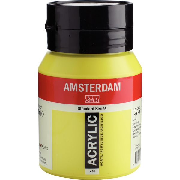 Bottiglia Di Vernice Acrilica Amsterdam Serie Standard 500 Ml Verde-Giallo 243-image