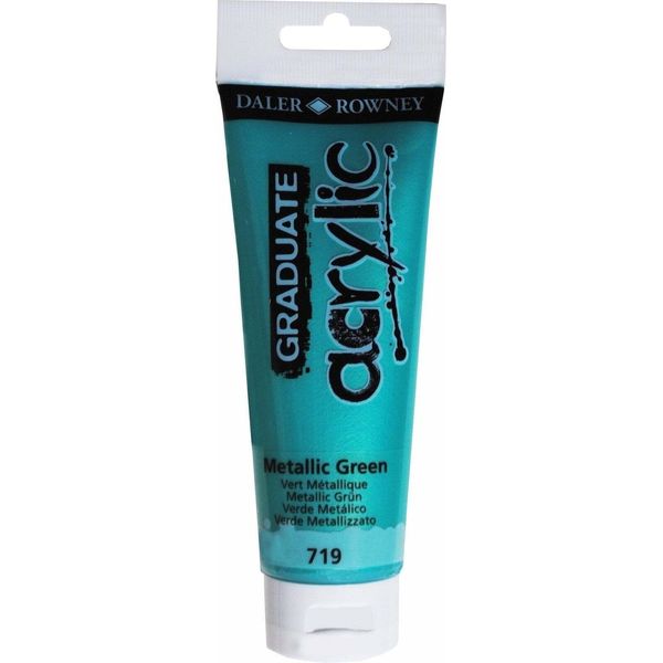 Daler Rowney Graduate Acrylic Paint Metallic Green 120 Ml 1 Pz-image