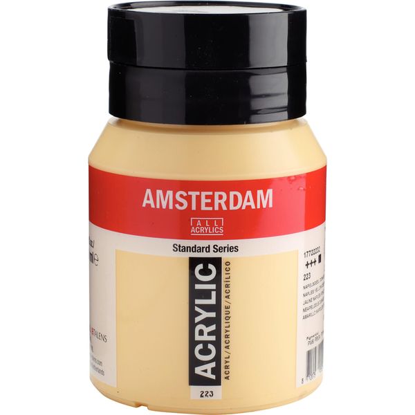 Bottiglia Di Vernice Acrilica Amsterdam Serie Standard 500 Ml Giallo Napoli Scuro 223-image