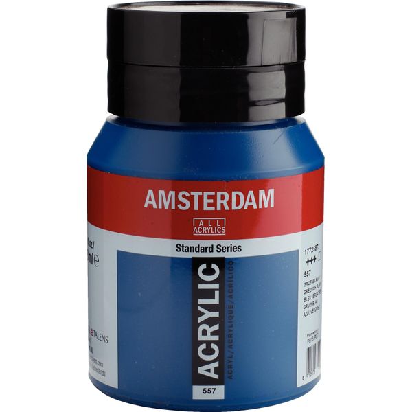 Bottiglia Di Vernice Acrilica Amsterdam Serie Standard 500 Ml Verde Blu 557-image