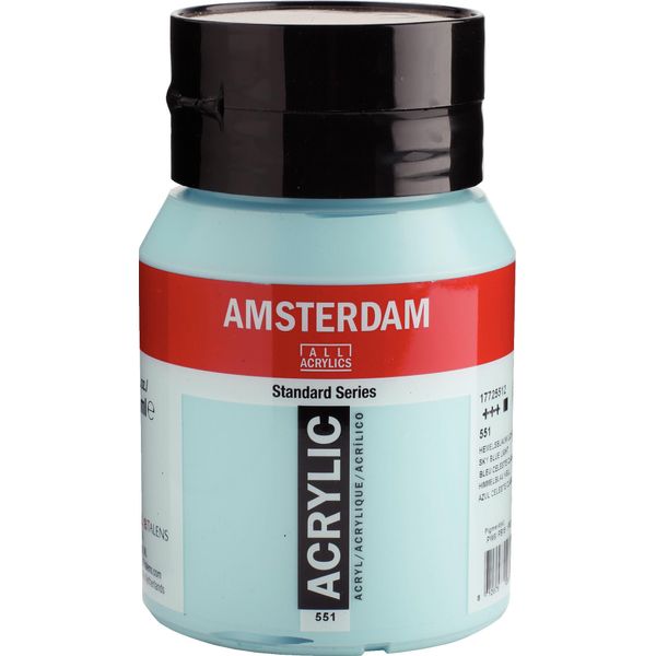 Amsterdam Serie Standard Flacone Di Vernice Acrilica 500 Ml Azzurro Cielo 551-image