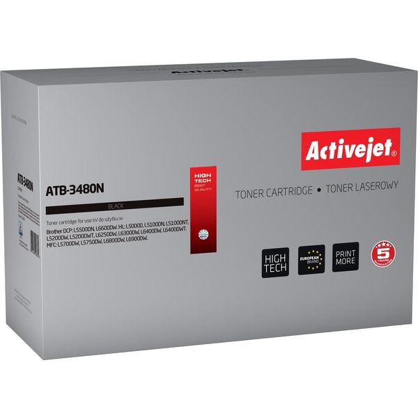 Activejet ATB-3480N Toner (Replacement For Brother TN-3480; Supreme; 8000 Pages; Black)-image