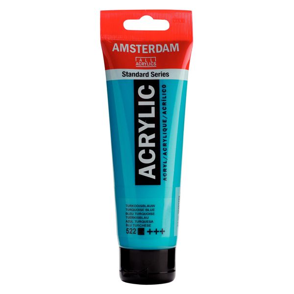 Royal Talens Talens Amsterdam Colore Acrilico 120 Ml 522 - Blu Turchese-image