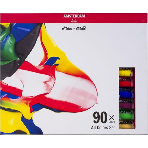 Royal Talens Vernice Acrilica Amsterdam Selezione Generale 90 Tubi á 20Ml-image