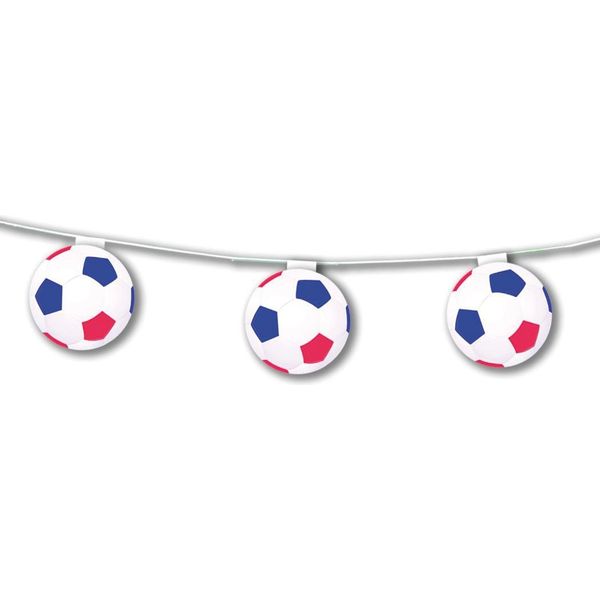 Ghirlanda Di Calcio Appesa Blu-Bianco-Rosso 5 M - Taglia Unica-image