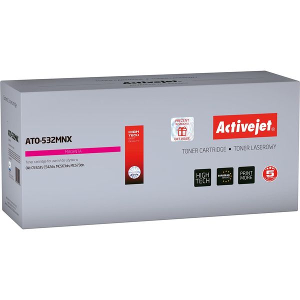 Activejet ATO-532MNX Toner (Replacement For Oki 46490606; Supreme; 6000 Pages; Magenta)-image