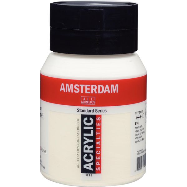 Amsterdam Serie Standard Flacone Di Colore Acrilico 500 Ml Giallo Perla 818-image