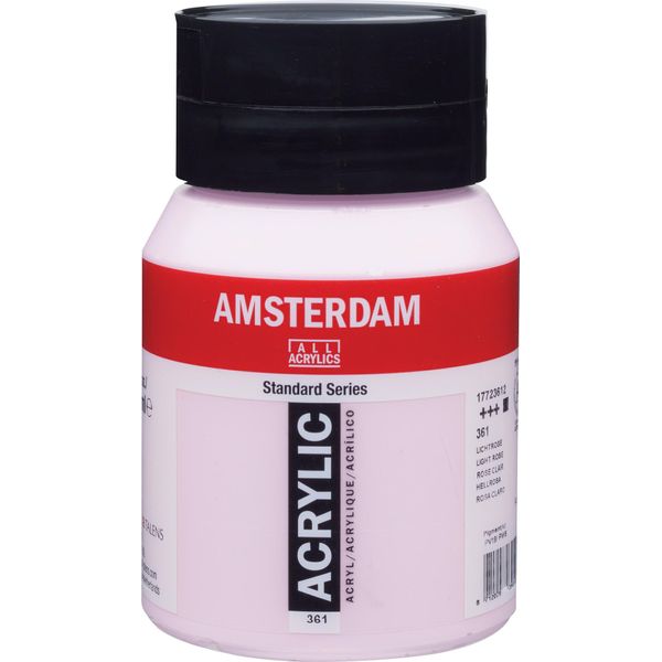 Bottiglia Di Vernice Acrilica Amsterdam Serie Standard 500 Ml Rosa Chiaro 361-image