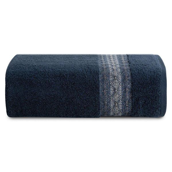 Asciugamano 50X90 Malika Blu Navy In Spugna 500G/M2 Eurofirany-image