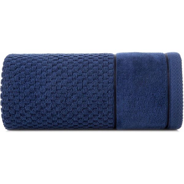 Eurofirany Frida Asciugamano 50X90 Cm 100% Cotone Blu Scuro Decorazione Bagno-image