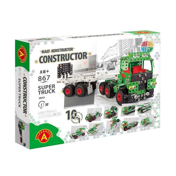 Alexander Toys Constructor Pro - Super Camion (10In1) - 867 Pezzi-image