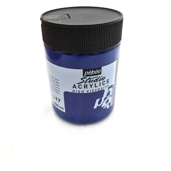 Pebeo Studio Vernice Acrilica 500 Ml Verde Ftalocianina Blu Ftalocianina Forniture Artistiche-image