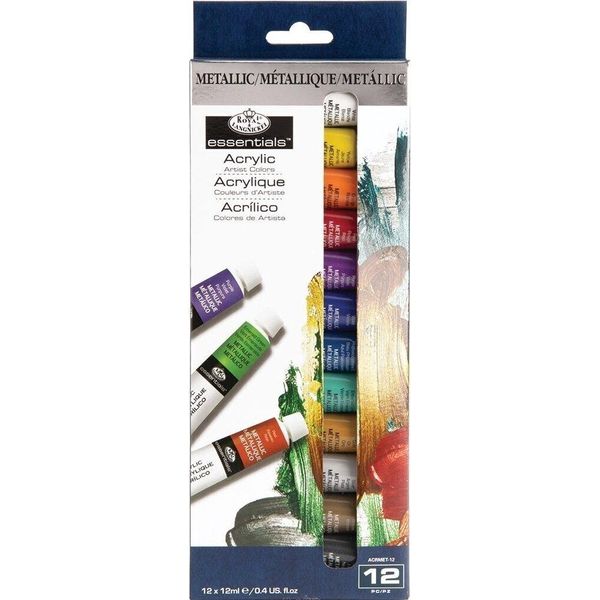 Royal & Langnickel ACRMET-12 Set Di Colori Acrilici 12 X 12 Ml 12 Pz-image