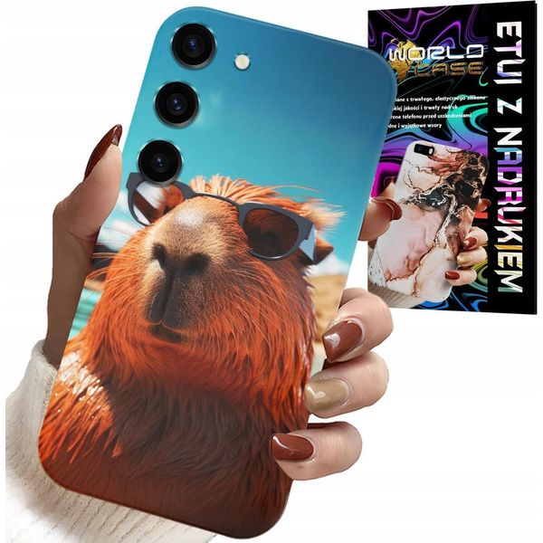 Custodia Per Samsung Galaxy S23 - Capibara Dolce, Custodia + Vetro Capibara-image