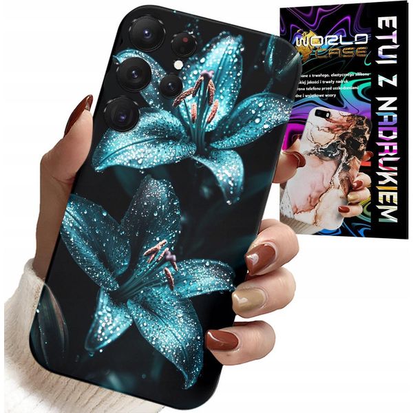 Etui Per Samsung Galaxy S22 Ultra - Copertura Fiori Turchi + File-image