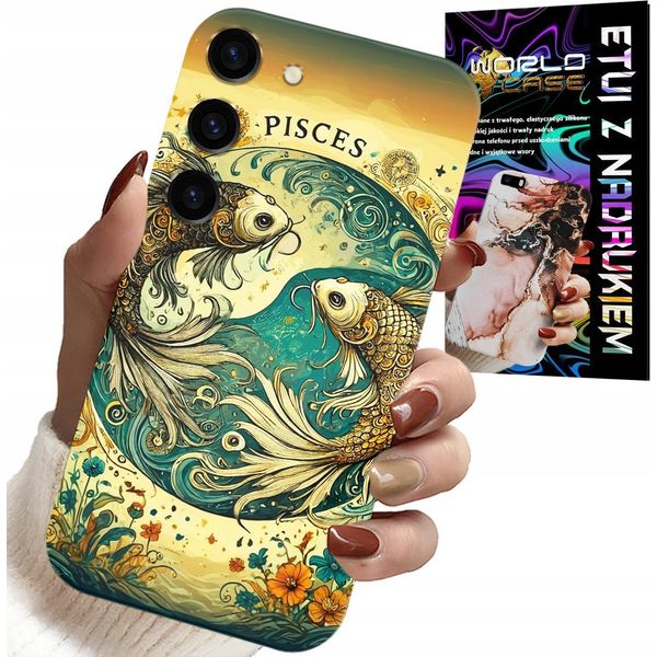 Custodia Per Samsung Galaxy S23 Plus - Segno Zodiacale, Pesci Astronomia + Lamina-image