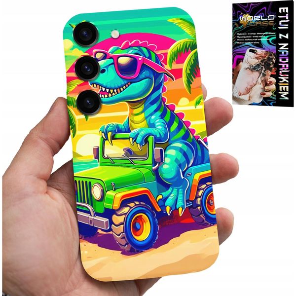 Custodia Per Samsung Galaxy S23 Plus - Dinosauro In Un Camion Per Bambini-image