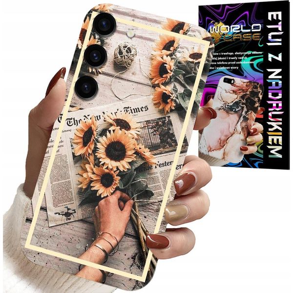 Custodia Per Samsung Galaxy S23 Plus - Motivo Floreale Girasole Sunflower-image