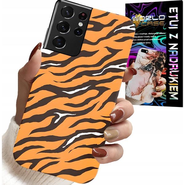 Etui Per Samsung Galaxy S21 Ultra - Copertura Tiger Passage + File-image