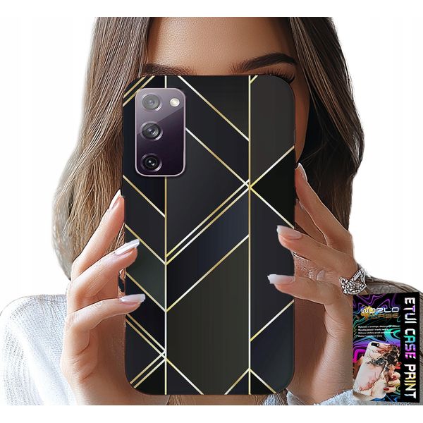 Custodia Per Samsung Galaxy S20 Fe - Cornici Dorate, Design Elegante + Vetro-image