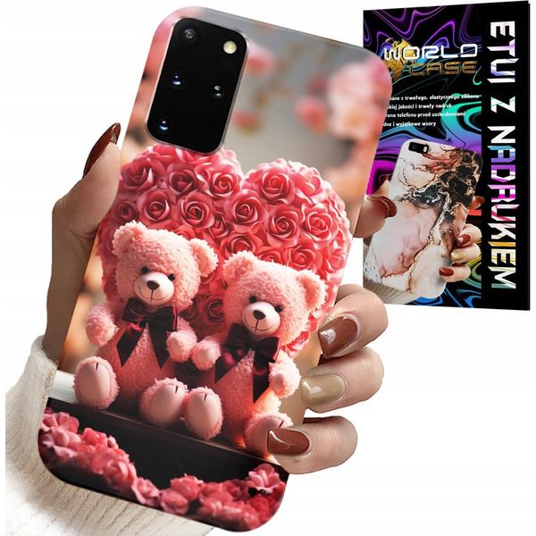 Custodia Per Samsung Galaxy S20 Plus - Rosa Orsetto Famiglia Cuore + Lamina-image
