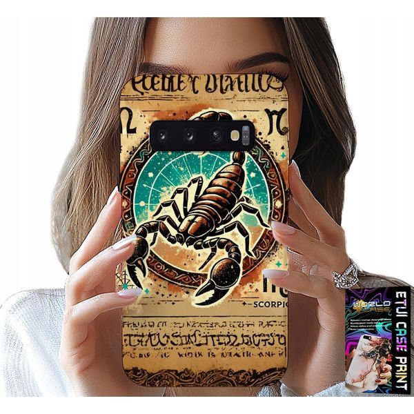 Custodia Per Samsung Galaxy S10 Plus - Segno Zodiacale Scorpio Astronomia + Lamina-image