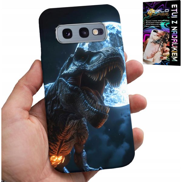 Custodia Per Samsung Galaxy S10E - Dino Dinosauro Tirannosauro Cover Case-image