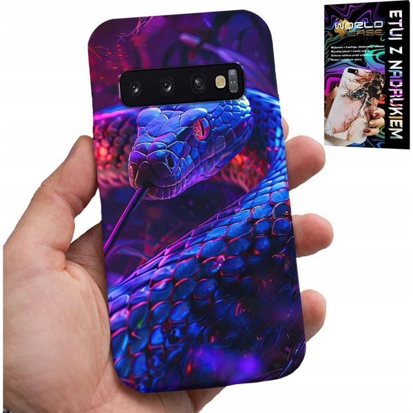 Custodia Per Samsung Galaxy S10 - Serpente Cobra Serpente A Sonagli Custodia Rettile + Pellicola-image