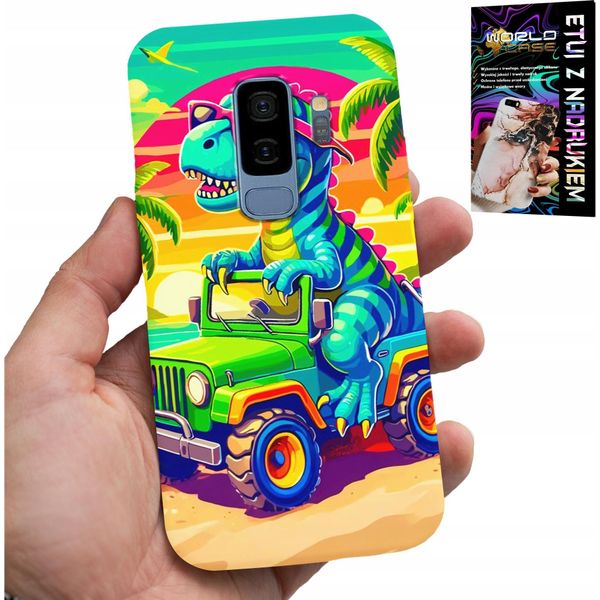 Custodia Per Samsung Galaxy S9 Plus - Dinosauro In Un Camion Per Bambini-image