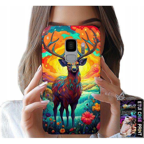 Custodia Per Samsung Galaxy S9 - Disegni Colorati Cervi Alci Animali Della Foresta-image