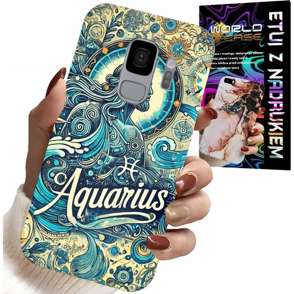 Custodia Per Samsung Galaxy S9 - Segno Zodiacale, Acquario, Retro Astronomico-image