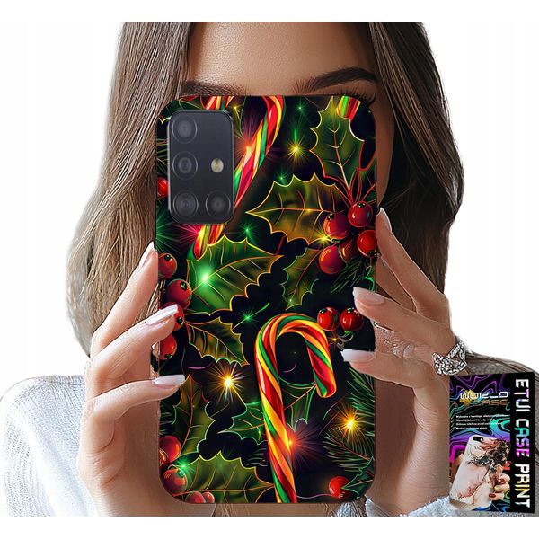 Custodia Per Samsung Galaxy M31S - Bastoncino Di Zucchero, Vischio, Albero Di Natale + Vetro-image