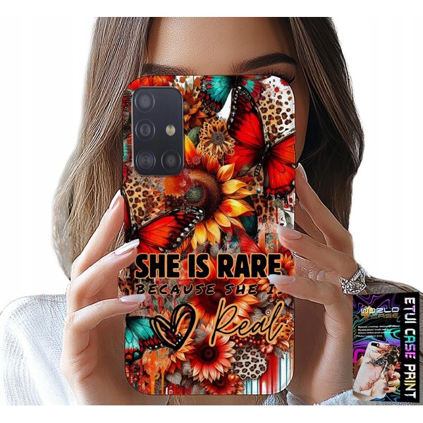 Custodia Per Samsung Galaxy M31S - Lei È Rara, Girasoli, Fiori, Farfalle-image