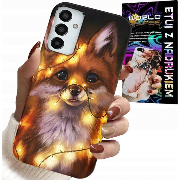 Custodia Per Samsung Galaxy M13 4G - Dolce Volpe Foresta Animali Caso + Vetro-image