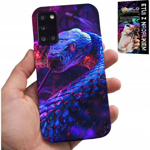 Custodia Per Samsung Galaxy A31 - Serpente Cobra Serpente A Sonagli Custodia Rettile + Pellicola-image