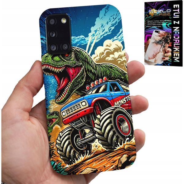 Custodia Per Samsung Galaxy A31 -Dinosauro In Monstertruck Design Per Bambini-image