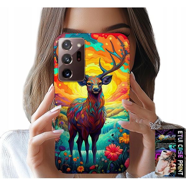 Custodia Per Samsung Note 20 Ultra - Disegni Colorati Cervi Alci Animali Della Foresta-image