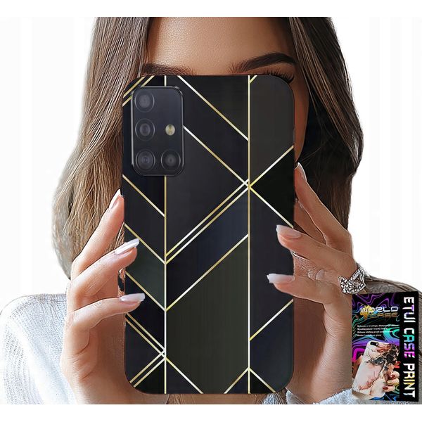 Custodia Per Samsung Galaxy A51 - Cornici Dorate, Design Elegante + Vetro-image