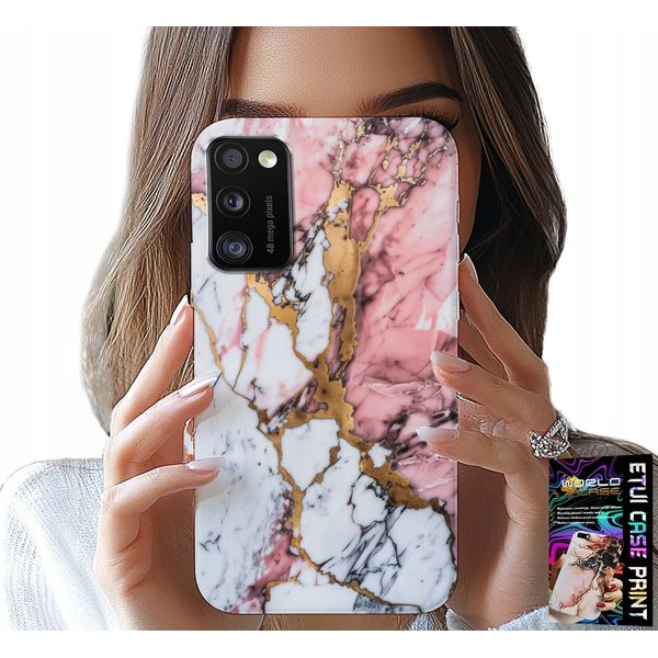 Custodia Per Samsung Galaxy A41 - Marmo Rosa E Bianco, Motivi In Pietra-image