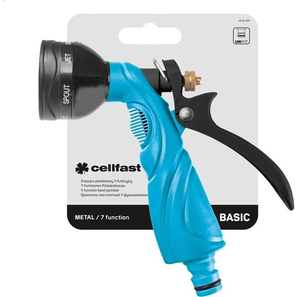 Cellfast Irrigatore A Pistola Regolabile A 7 Funzioni Per Tubo Da Giardino Basic-image