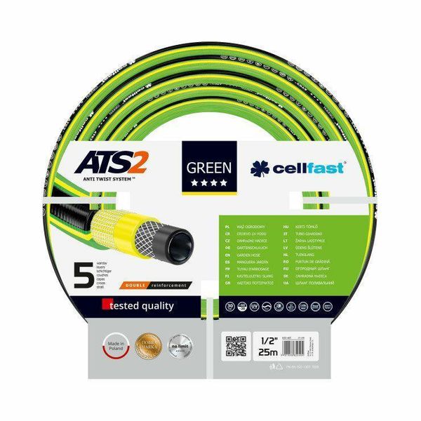 Tubo Da Giardino Verde Cellfast Ats2 Misura: 5/8" Lunghezza: 25M"-image