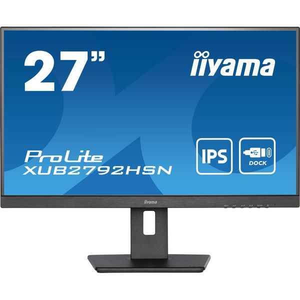 Iiyama Prolite XUB2792HSN-B5 - Monitor Led - 68,6 Cm (27") - 1920 X 1080 Full Hd (1080P) @ 75 Hz - Ips - 250 Cd/M² - 1000:1 - 4 Ms - Hdmi, Displayport, USB-C - Lautsprecher - Mattschwarz"-image